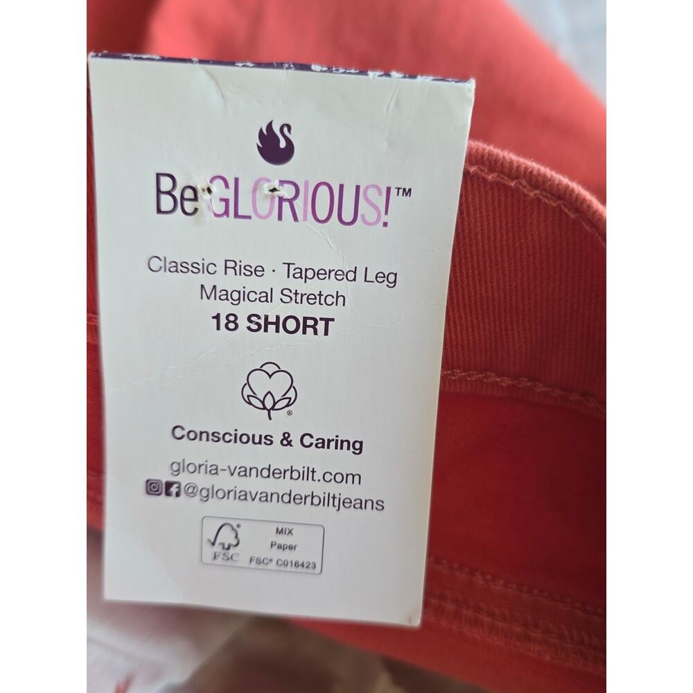 NWT Gloria Vanderbilt Straight-Leg Jeans in Persimmon - Picture 5 of 8